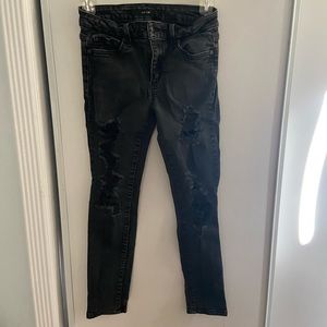 Joe’s Jeans Skinny Ankle Black/Dark Grey Ripped Jeans